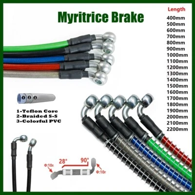 Cable de línea de manguera de aceite de embrague de freno de acero trenzado de 100 cm 39,37 pulgadas para moto Foto 1 de 4