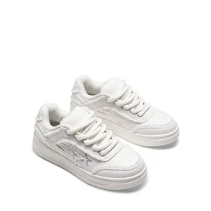 Women's Breathable Denim Lace-Up Casual Fashion Sneakers Walking Shoes - Picture 1 of 27