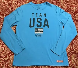 USA Olympic Team Apparel Blue Long Sleeve Tshirt Size XL 2018 Pyeongchang Korea - Picture 1 of 6