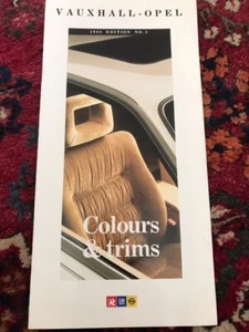 1988 VAUXHALL-OPEL COLOUR & TRIM CHART BROCHURE,Vauxhall-0pel colour leaflet - Picture 1 of 4