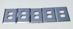 PIASTRA COPERTURA PARETE PRESA DUPLEX ACCIAIO INOX 5-1/2" X 3-1/2" (5) - Foto 1 di 5