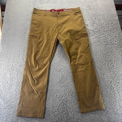Pantalones cargo Wrangler para hombre 42x30 marrón nailon spandex elásticos todo terreno rectos Foto 1 de 4