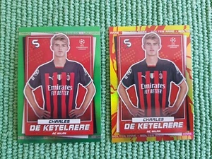 SCORE Super Stars 2022/23 CHARLES DE KETELAERE Milan Green MOLTEN  Rare  LOT2 - Zdjęcie 1 z 2
