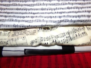 MUSIC NOTES violin HORN Piano Cotton QUILT Fabric U-PICK Read 4 INFO 1/2 YD BTHY - Picture 1 of 18