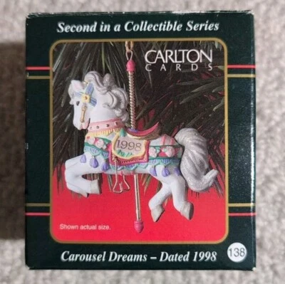 Carousel Dreams Carlton Cards Ornament 1998 2nd in Series Carousel Horse 25 - Image 1 of 4