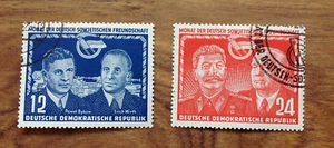 East Germany / DDR SG E 53/4 1951 German Soviet Friendship Used. Free UK P&P - Picture 1 of 3