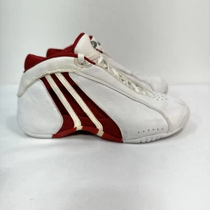 2004 Adidas adiPrene ClimaCool Mens Size 7.5 Leather Basketball Shoes White Red - Picture 1 of 11