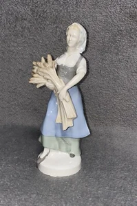 Carl Scheidig Porzellan Vintage Sammelfigur Dame hält Weizen H:23,5cm - Bild 1 von 8