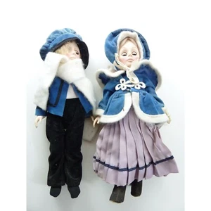 Vintage Eff an Bee 2pc Doll Winter Skating - Picture 1 of 7