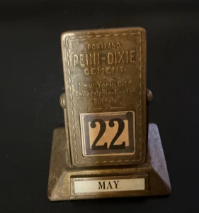 Calendario perpetuo vintage Portland Penn-Dixie cemento affidabile produttori flip - Foto 1 di 4
