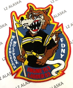 NEW YORK FIRE DEPT (WESTERLEIGH) ENGINE 163 LADDER 83 "WOLFPACK" PATCH FD3 - Bild 1 von 3