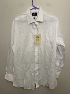 Dockers Fitted Stretch Collar Dress Shirt Men 16/16-1/2 Long Sleeve White Size L - Picture 1 of 4