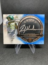 2021 Topps Five Star Rickey Henderson Silver Signatures Blue /20 Oakland SS-RH