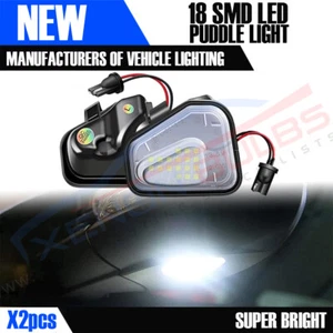 2x VOLKSWAGEN PASSAT CC SCIROCCO JETTA EOS UNDER MIRROR LED PUDDLE LIGHT WHITE - Picture 1 of 6