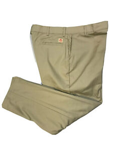 NEW Red Kap Mens Pants Uniform Straight Leg Cotton Durable Press Khaki Tan 44x29