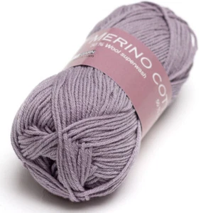 50 g MERINO COTTON HJERTE Extra Soft Extrafine Superwash Lana Algodón Bebé 906 - Imagen 1 de 2