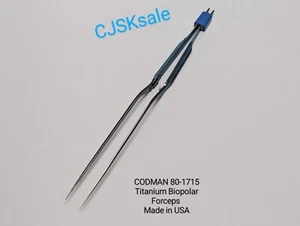 CODMAN 80-1715 Titanium Bipolar Forceps Made In USA (USED). - Picture 1 of 9