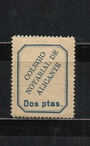 622-FISCAL AÑO 1900 COLEGIO NOTARIAL ALICANTE 2 PTS - Imagen 1 de 1