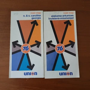 Hojas de ruta plegables de la unión 1973 vintage Carolina Georgia Alabama Mississippi más - Imagen 1 de 4