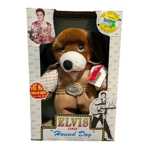 Vintage 1994 Elvis Presley Sings "Hound Dog” Plush Dog - Picture 1 of 6
