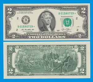 United States 2 Dollars STAR Replacement 2013 "B" New York UNC USA Fr #1940-B* - Picture 1 of 1