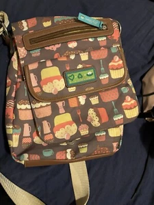 Lily Bloom Umhängetasche Cupcake Delight braun rosa Handtasche - Bild 1 von 5