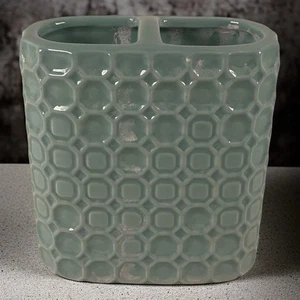 Soporte para cepillo de dientes Mainstays Groovy Medallion verde menta aguamarina - Imagen 1 de 6
