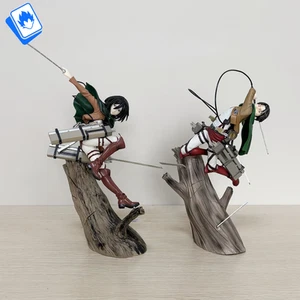 Action Figure Attack on Titan Eren Jaeger Mikasa 35cm STATUA DA COLLEZIONE Anime - Picture 1 of 7