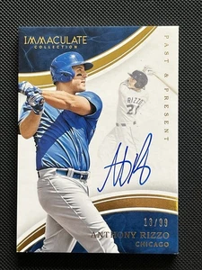 2016 Panini Immaculate Collection Anthony Rizzo Auto PP-AR /99 Cubs On Card Auto - Picture 1 of 6