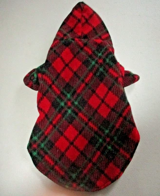 XS fleece dog coat Christmas handmade - Image 1 of 2