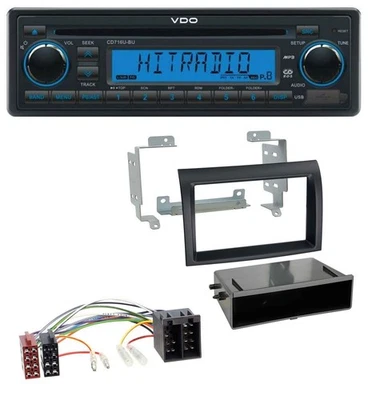 VDO AUX MP3 1DIN CD USB Autoradio für Citroen Jumper Fiat Ducato 06-11 schwarz P - Bild 1 von 4