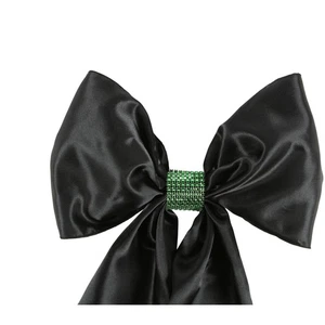 25 Green Rhinestone Bow Covers - 8 Row - wedding chair sash reusable - Picture 1 of 5