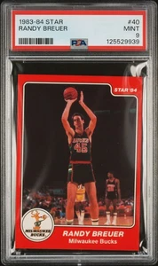 Randy Breuer 1983-84 estrella #40 PSA 9 como nuevo Milwaukee Bucks - Imagen 1 de 2