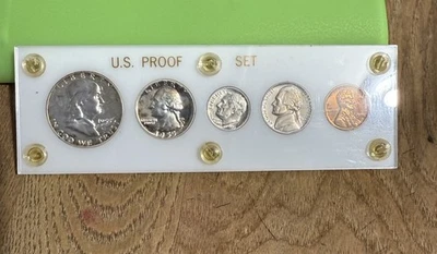 1955 5 Silver Coin Proof Set in Proof Set Plastic Holder        Nice &  Original - Image 1 of 4