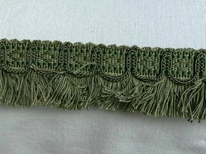 FRINGE DE CEPILLO DE 1,5" yardas 2+ yardas verde ancho gimp tapicería tela borde - Imagen 1 de 5