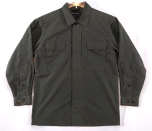 5.11 Tactical TDU Ripstop Green Canvas Shirt Jacket Mens Medium Military Pockets - Picture 1 of 14
