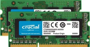 Crucial DDR3L 16GB (2x 8GB)  PC3L-10600 1333 MHz Laptop RAM Sodimm Memory 1.35V  - Picture 1 of 10