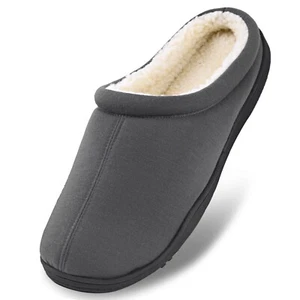 Mens Memory Foam House Shoes indoor outdoor Slippers House Shoes Anti-Slip - Picture 1 of 12