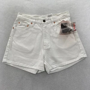 Vintage Jordache Jean Shorts Women's 9/10 White Denim Western Cowgirl Jorts NWT - Picture 1 of 12