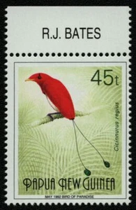 Papua-Neuguinea 1992 - Mi-Nr. 648 I II ** - MNH - "MAY 1992 BIRD OF PARADISE" - Picture 1 of 2