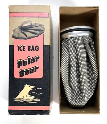 Vintage Polar Bear Ice Bag Original Box USA Size 6 U.S. Drug Sundries Mfg Co - Image 1 of 4