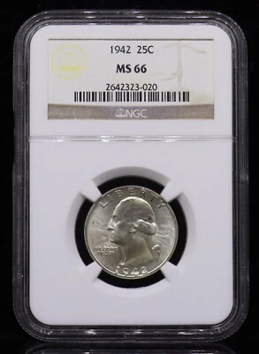 1942 Washington Quarter NGC MS66 - Image 1 of 4