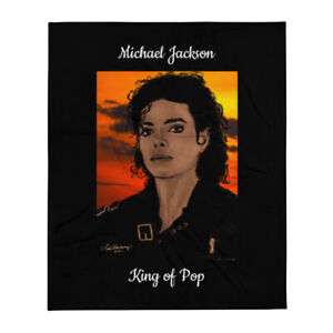 Michael Jackson "King of Pop" Sunset Throw Blanket