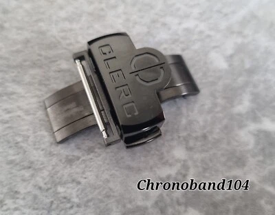 Original OEM Clerc Hydroscaph 22 mm DLC recubierto de acero inoxidable cierre desplegable NUEVO Foto 1 de 4