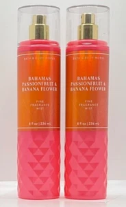 *2 PACK* Bath & Body Works BAHAMAS PASSIONFRUIT & BANANA FLOWER Fragrance Mist - Picture 1 of 1