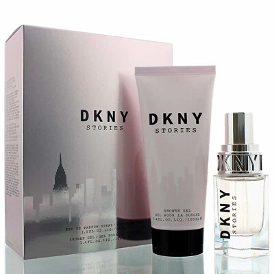 NUEVO EN CAJA DONNA KARAN DKNY STORIES EDP SPRAY 1.0 OZ Y GEL DE DUCHA 3.4 OZ - JUEGO DE 2 PIEZAS Foto 1 de 2