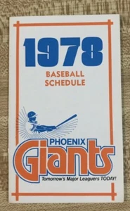 Programma baseball Phoenix Giants 1978 - Foto 1 di 2