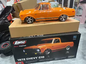 Losi 1/10 1972 Chevy C10 Pickups Truck - Orange and Black & Brand New - Picture 1 of 12