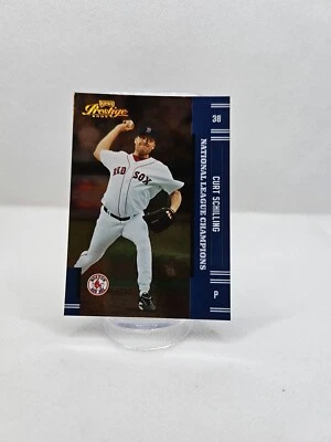 2005 PLAYOFF PRESTIGE BASEBALL CURT SCHILLING #38 NL CHAMPIONS /7 - Image 1 of 2