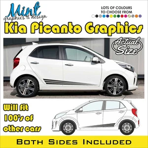 CALCOMANÍAS GRÁFICAS KIA PICANTO SPORT SIDE GT LINE RAYAS VR7 3/5 PUERTAS P&P 006 GRATIS - Imagen 1 de 4